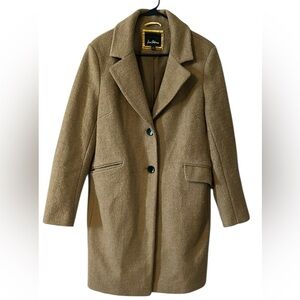 Sam Edelman Camel Single Breasted Wool Blended Coat - L